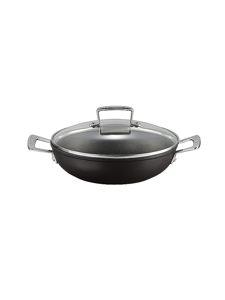 LE CREUSET Aluminium-Antihaft Profipfanne mit Glasdeckel 24cm/2,3l Schwarz schwarz baby 2